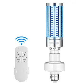 

E27 60W Remote Control UV Sterilizer Lamp 7200LM Ultraviolet Tube Light Bulb Ozone Germicidal Disinfection Sterilization Bulb