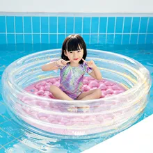 Bath-Tub Paddling Pool Water-Toys Outdoor Inflatable Kids Round Pink PVC for Sequin Summer