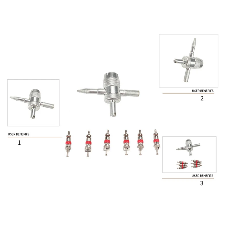 4-in-1 Tire Accessories Tool Remover Set for Vehicle Car Motorcycle Motorbike Truck WWO66 4-in-1 Tire Accessories Tool Remover Set for Vehicle Car Motorcycle Motorbike Truck WWO66