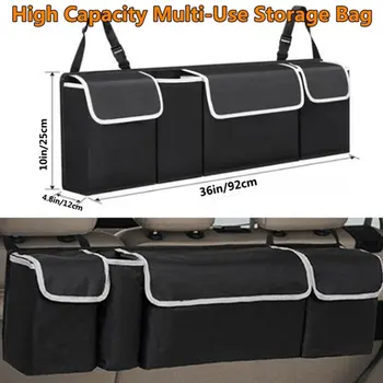 

Universal Car Storage Organizer Trunk Collapsible Toys Food Storage Truck Cargo Container Bags Box Black Car Stowing Tidying New