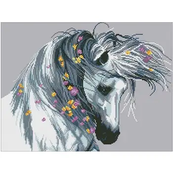 

Playful horse patterns Counted Cross Stitch 11CT 14CT 18CT DIY Chinese Cross Stitch Kits Embroidery Needlework Sets home decor
