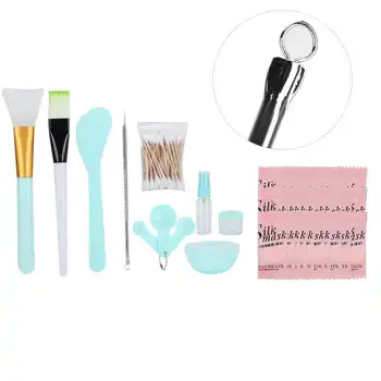 

Face Mixing Tool Kit Face Mixing Bowl Set Cosmetic Applying Tools Blue with 30pcs Sheet Papers