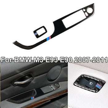 

Carbon Fiber Switch Button Trim Cover Window Replacement Parts Durable