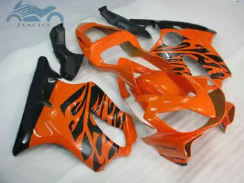 

Custom new Injection fairing kit fit for Honda CBR 600F4i 2001 2002 2003 CBR600F4i 01 02 03 ABS fairing kits orange black HT11