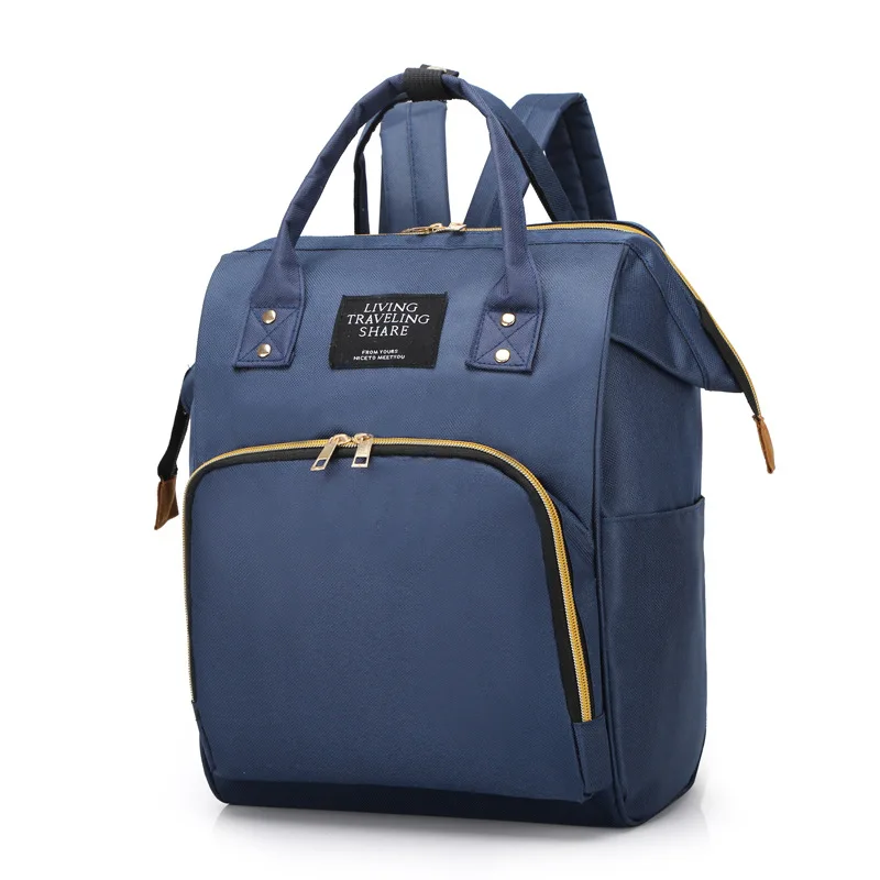 Сумка для подгузников для мам, стиль, Большая вместительная детская сумка, рюкзак для беременных, дизайнерская сумка для ухода за ребенком - Цвет: navy