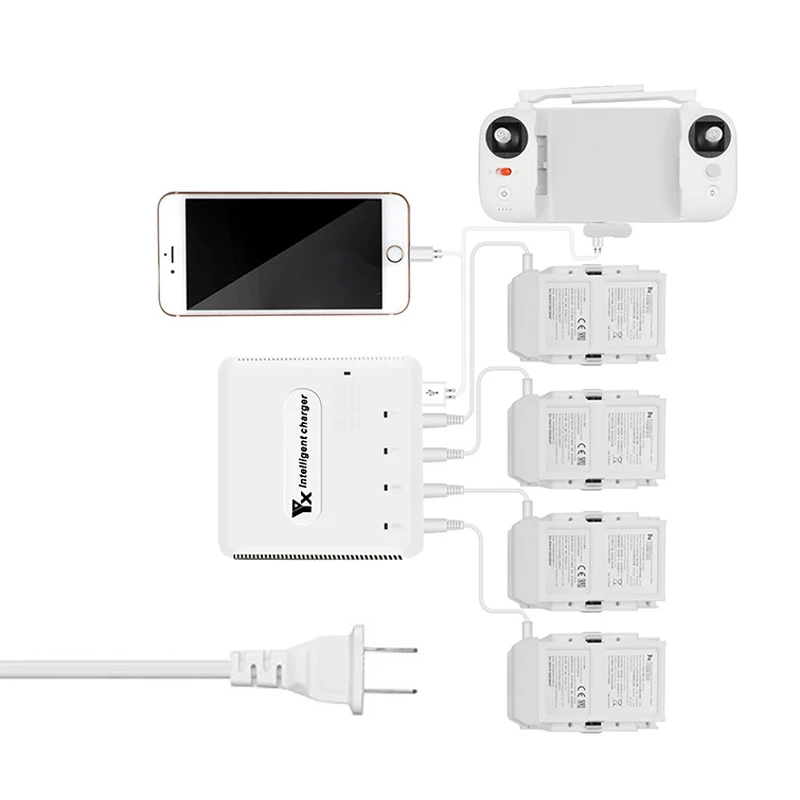  6-in-1 Battery Charger For Xiaomi FIMI X8 SE Multi Charging Hub Adapter Quadcopter Part Drone acces
