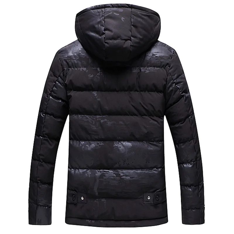 Winter Thick Hooded Cotton-padded Clothes Men's Fashion Short Loose And Plus-sized Down Coat Korean-style Trend Workwear Cotton