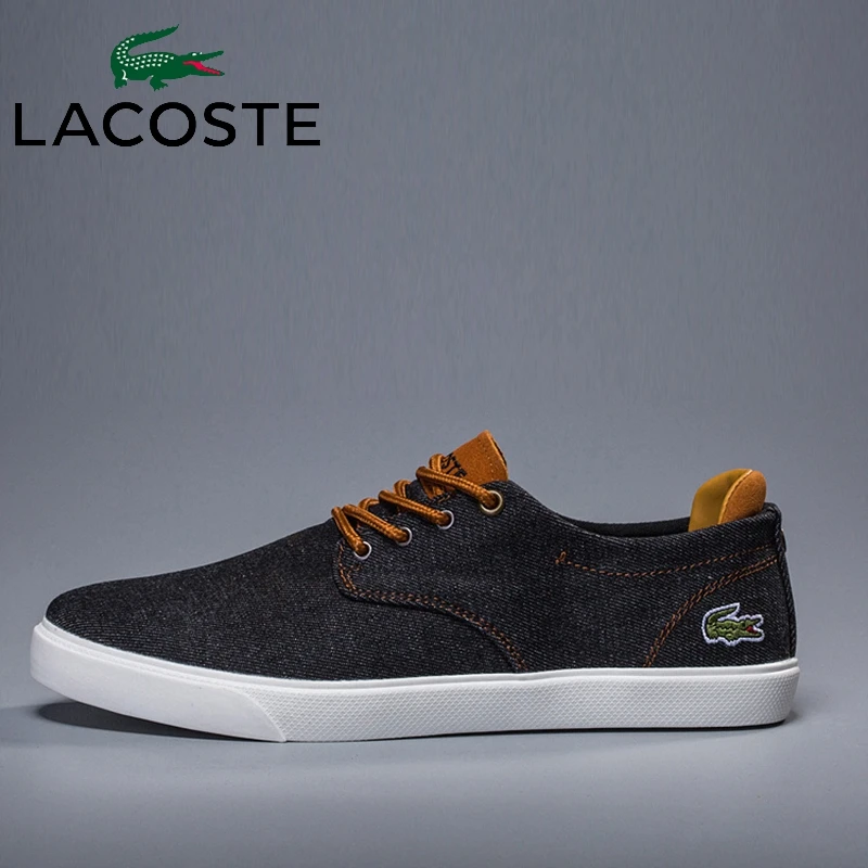 

Lacoste Men's Canvas Shoes Men Fashion Sneakers Comfortable Lace-Up Mens Casual Shoes zapatillas hombre