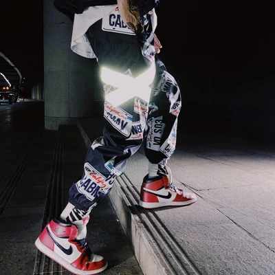 Хип-Хоп Уличная Мужская Лоскутная с боковыми карманами джоггеры брюки модные повседневные брюки карго Брюки уличные шаровары - Цвет: S90 black