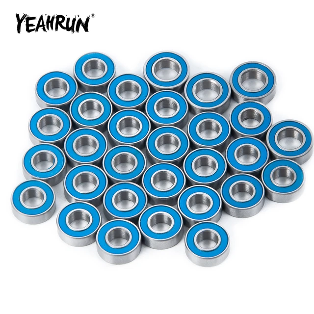 YEAHRUN 30Pcs Wheel Hub Axle Sealed Bearing Kit for Tamiya Semi