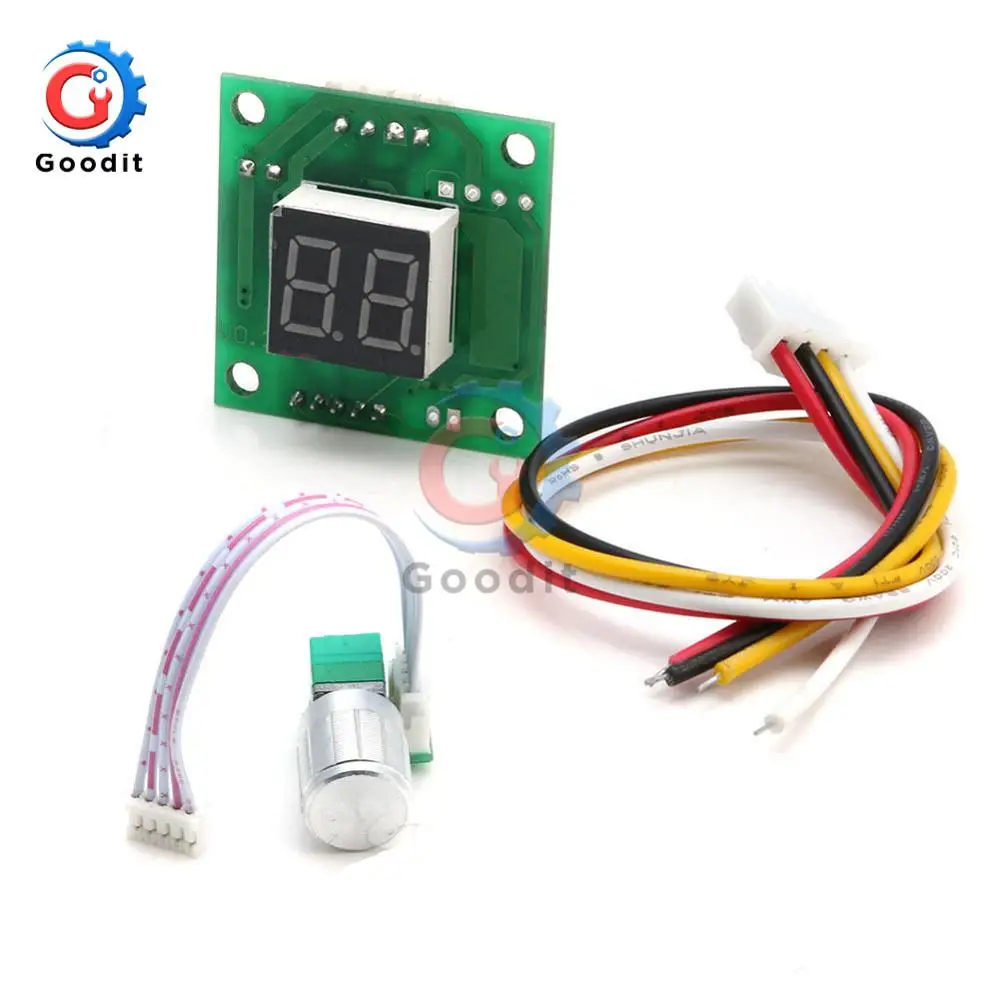 

DC 6V-28V Motor Speed Control Controller 12V 24V PWM Adjustable Switch LED Digital Display Self-healing Fuse Speed Regulator