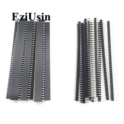 Bande de connecteur JST pour Arduino bricolage 20 pièces, 10 paires de 40 broches 1x40 à une rangée, mâle et femelle, plaqué or 2.54, broche cassable PCB, DIY 