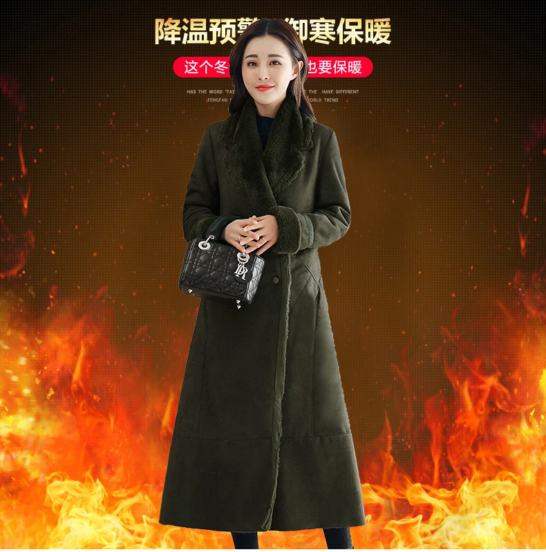 Hebaoli, новинка, модная, элегантная, с длинным рукавом, удобная, тонкая, утолщенная, теплая, меховая и шерстяная куртка, пальто для зимы, для женщин в западном стиле