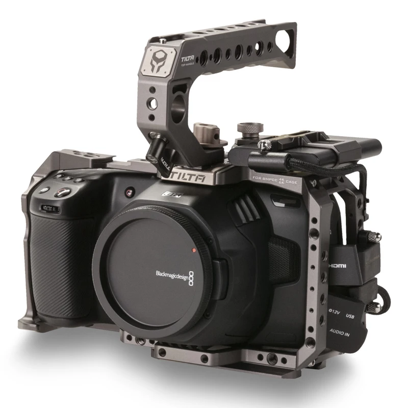 Tilta BMPCC 6K 4K Cage TA-T01-B-G для камеры с полным корпусом, держатель SSD, верхняя ручка для BMPCC 4K камеры, базовый комплект(цвет Tilta серый