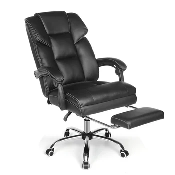 

Office Chair Ergonomic Computer Chair Computer Desk Chair with Footrest 150°Reclining PU Material Lumbar Pillow Ergonomic Chair