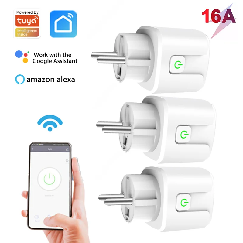 Умная розетка Tuya с поддержкой Wi-Fi и таймером 16 А | Электроника