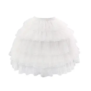 

Women Retro Tiered Ruffles Lace Short Petticoat Lolita Cosplay Bustle Underskirt