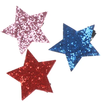 

1Pcs Star Shape Metal Children Snap Hair Clips Barrettes Girls Cute Hair Bobby Pins Hair Accessories Kids Candy Color Hairpins