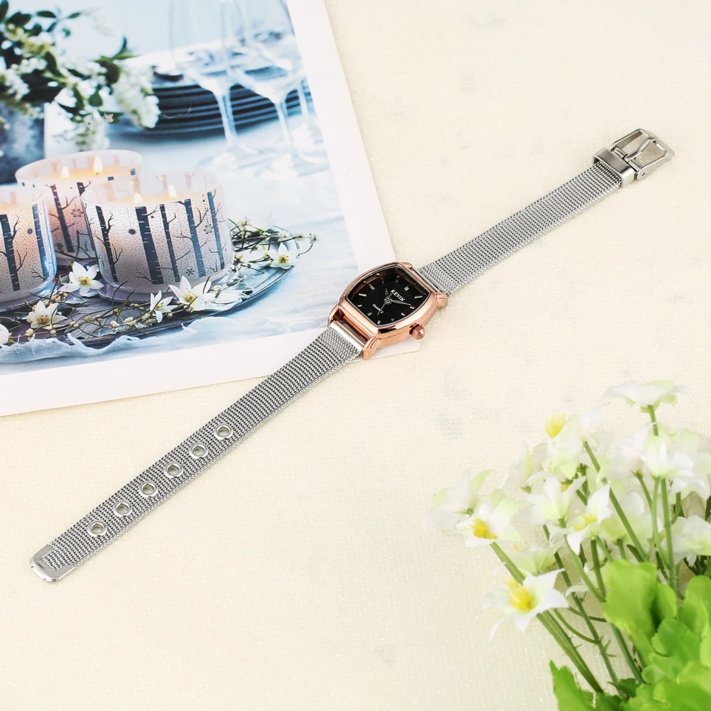 KEVIN Casual Men's Watch Stainless Steel Band Artificial Quartz Wrist Watch for Girls Elegant Watch for Women Men