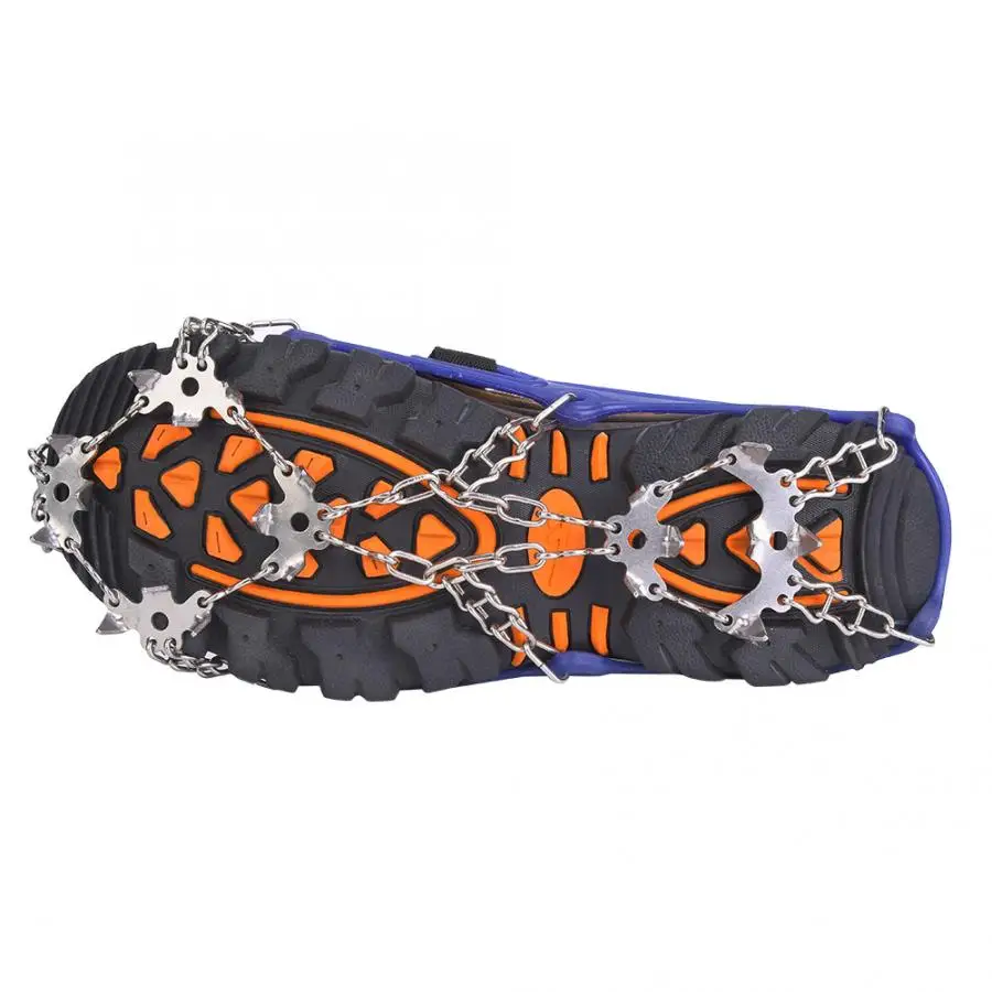 3 цвета Crampons противоскользящие шипы 19 зубов стальные скалолазание снежные шиповки сцепление шиповки шипы Ледяные Шипы цепления для обуви размер 35-43