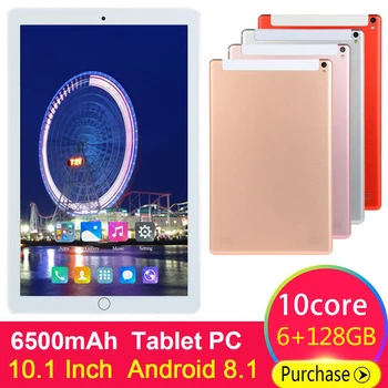 

YAHU Tablet PC Android 8.0 10.1 Inch Tablets 6GB RAM 128GB ROM Octa core Dual SIM 3G WCDMA 4G LTE WIFI Bluetooth Google play 10