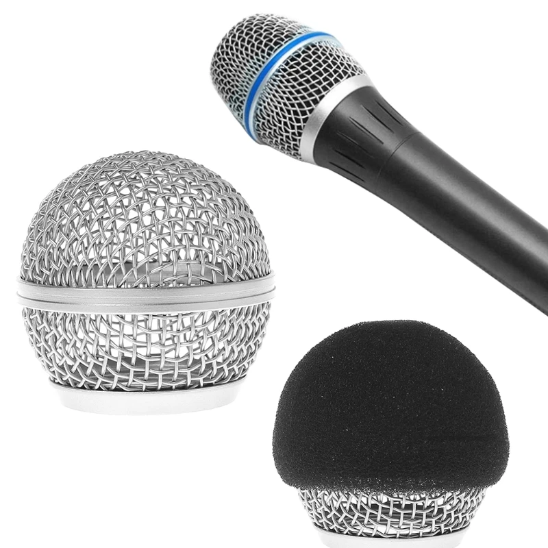 Replacement Ball Head Mesh Microphone Grille For Shure BETA58 BETA58A SM58 SM58S