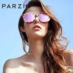 PARZIN бренд поляризованные Для женщин солнцезащитные очки классический ретро Пластик Титан большой кадр Цвета объектив щит против UV400