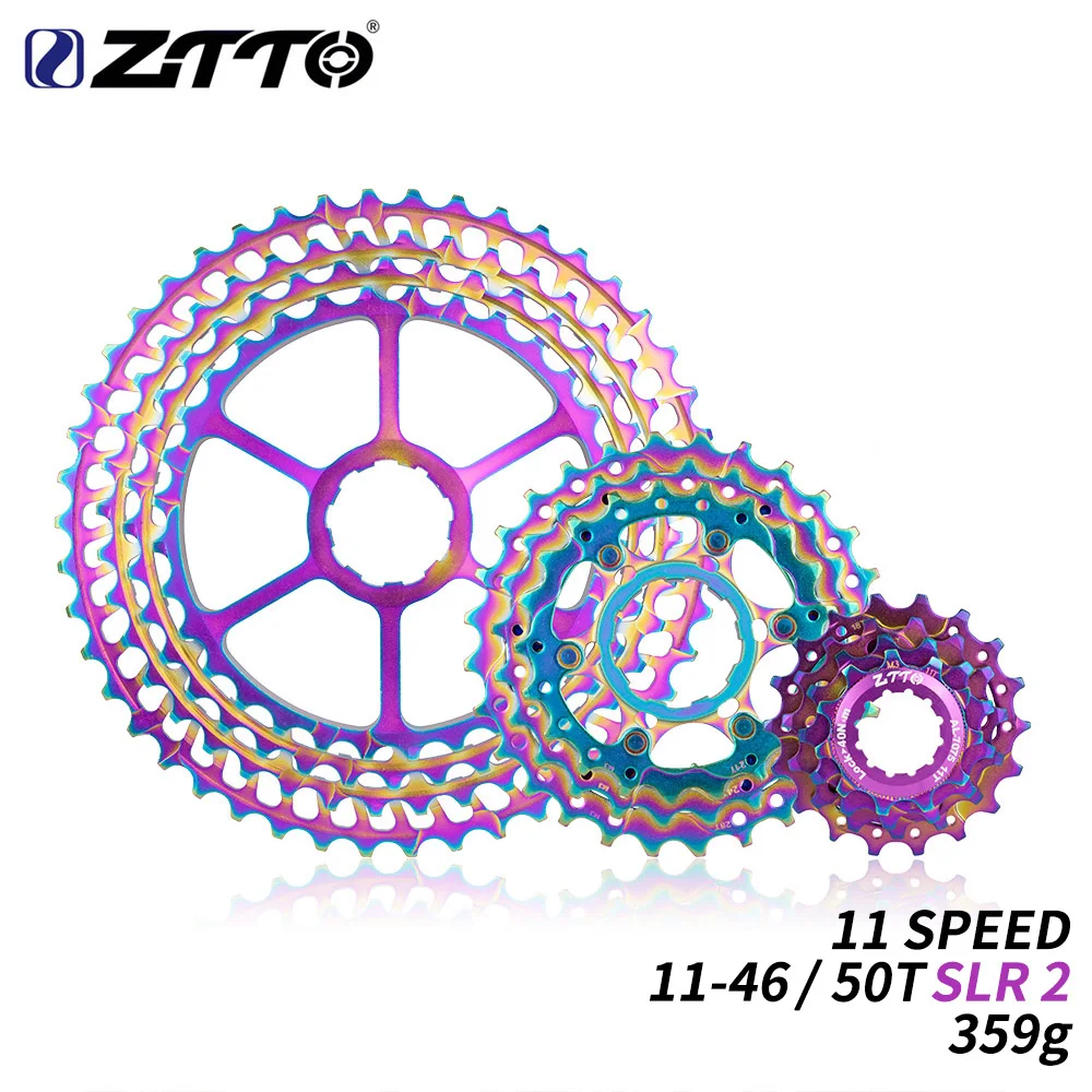 

11 Speed 11-46T SLR 2 Fiets Regenboog 11-50T Cassette HG systeem 11 s ultralight Kleurrijke 46 T CNC k7 Voor MTB GX X1 NX M8000