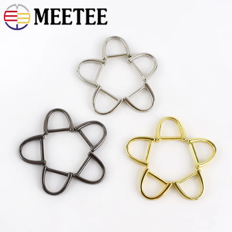 20 шт. Meetee 1 см металлические D пряжки для багажа маленькая застежка-молния для сумки аксессуары фурнитура кожевенное ремесло