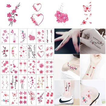 

1 Pc Random Styles Woman Waterproof Temporary Tattoos Transfer Sticker Body Hand Foot Flower Design Pattern Tattoo Accessories