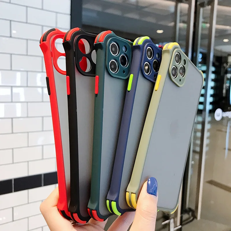 

Shockproof Coque for iPhone 11 Pro Phone Case XS Max XR X SE2020 6 7 8 All-Inclusive Silicone Edge Matte Skin Hard PC Back Cover