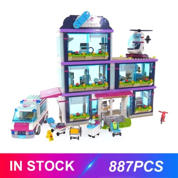 

New Lepinblocks 01039 Heartlake Hospital Compatible Friends Gril Series 41318 Building Bricks Educational Toys Birthdays Gifts