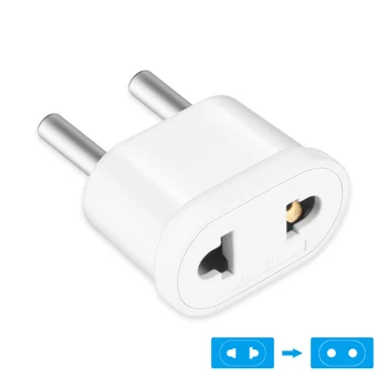 

Power Adapter EU Plug High-Quality Adapters AC Power Adapter Travel Current Socket Converter Wall Portable Durable Lightweight