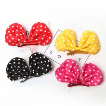 Милые детские заколки с бантом в горошек для девочек; заколки для волос в стиле принцессы