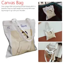 Корейская простая женская сумка с принтом, элегантная Холщовая Сумка, японские художественные сумки на плечо, повседневная сумка для покупок