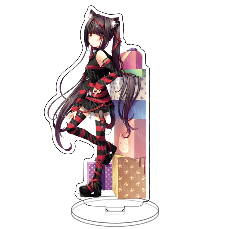 Chaveiro de animação do jogo nekopara, chaveiro super fofo de anime para  meninas, gato chocolate baunilha