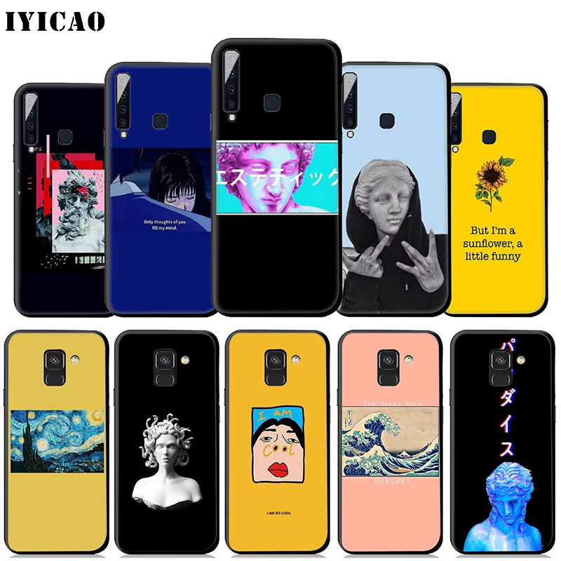 IYICAO Great Art Aesthetic Soft Case for Samsung Galaxy A9 A7 A8 A6 Plus 2018 A3 A5 2017 2016 &amp J6 Cover |