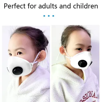 

Anti Dust PM2.5 Masks with 2Pc Filters Reusable Silicone Face Mask Mouth Cover Protection with Breather Valves for Riding Sport
