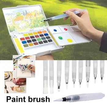 

Color Painting Pen Supplies School Art Calligraphy Student 9pcs/Set 3 Short/3 Long/3 Flat Creative Durable Water Brush Pen