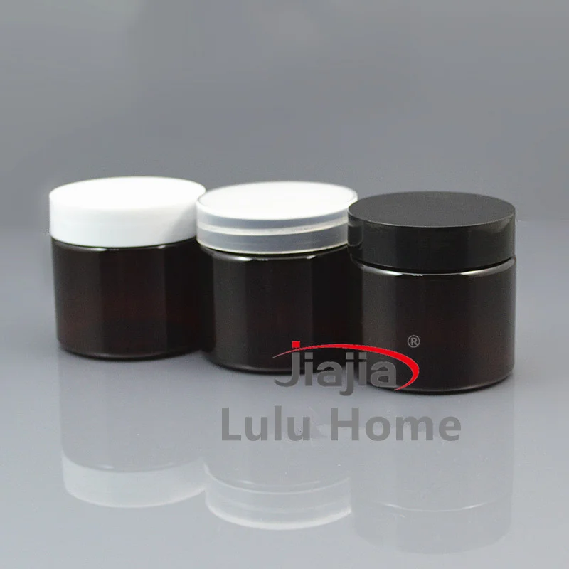 

50pcs/lot 50g Brown Plastic Cream Jar,2oz Lightproof Empty Cosmetic Container,Facial Mask Cream Bottle,50ml Sub-bottling