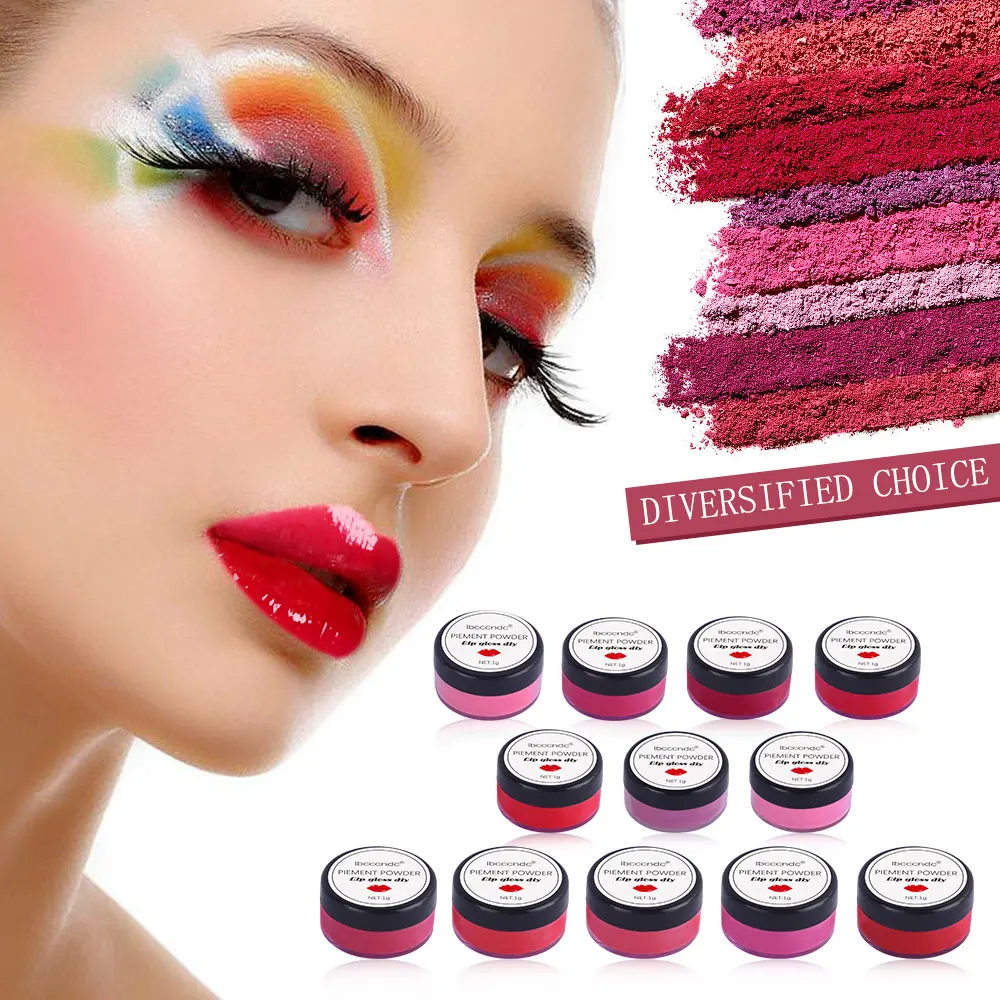 65 Colors Mica Powder For Lip Gloss DIY Lipstick Pigment Powder for Epoxy Resin Soap Making Slime Homemade Lipgloss Supplies lip gloss