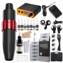 Professional High Quality Tattoo Machine Kit Rotary Tattoo Pen with Ink Power Supply Cartridge Needle Complete Tattoo Kit Artist