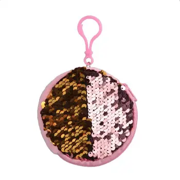 

Women Sequins Coin Purse Pouch Mini Change Bag Key Chain Pouch Credit Card Holder Wallet