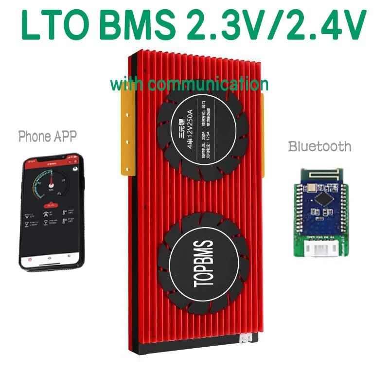 US $176.00 Smart BMS LTO Bluetooth 23V 200A250A RS485 UART 5S 6S 10S 11S 12S 15S 16S 20S 24S 25S 27S 30S 32S For Lithium Titante Batteries