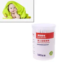 180 шт. детские ватные палочки с двойным концом тампон одноразовые Тонкая палка инструменты для чистки ватный тампон fr024