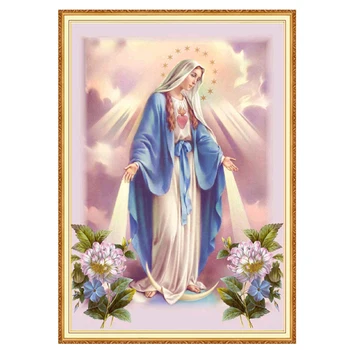 

MEIAN Diamond Painting Embroidery Cross-Stitch Religion Our Lady Mosaic Full Round/Square Drill Rhinestones Home Decor