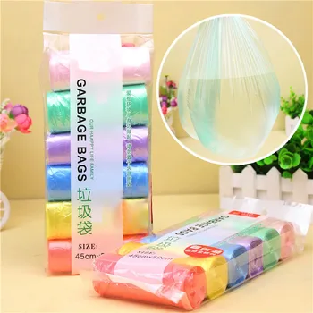 

6 Roll Garbage Bag Trash Bags Durable Disposable Plastic Home Kitchen 120PCS Kitchen Bucket Bag Portable Trash Bag