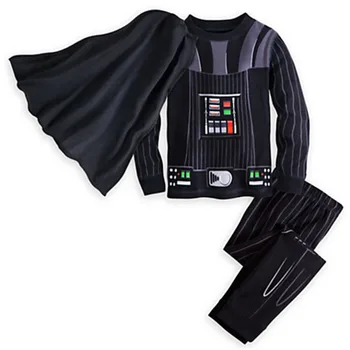 

Kids Boy Star War Darth Vader Hulk Iron Man Thor Captain America Pajamas Set Children with Cloak Nightwear Child Party Sleepwear