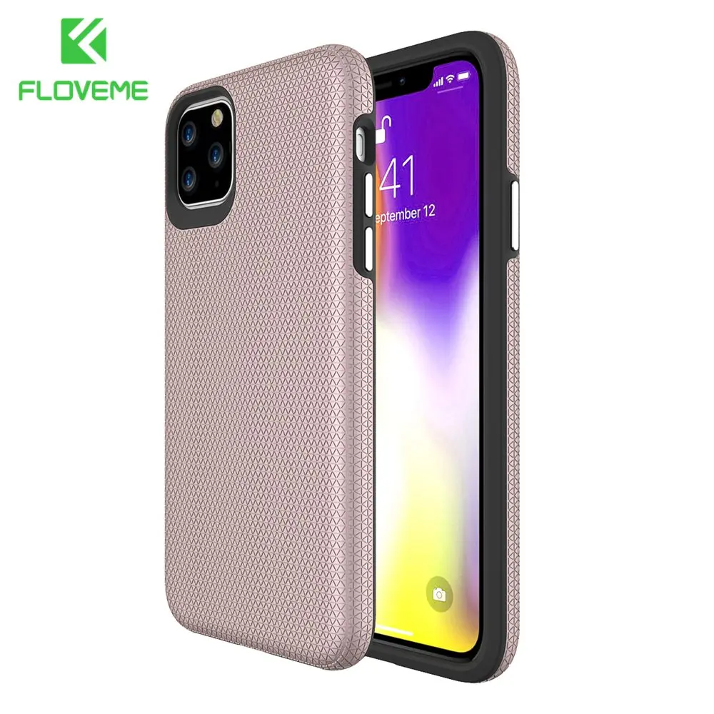 FLOVEME New Shockproof Phone Case For Apple iPhone 11 2019 7 8 TPU+PC 2 In 1 Cover 6 6S Plus XR XS MAX X Fundas |