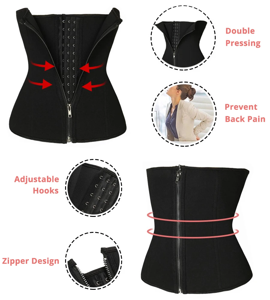 CXZD S-ports Corset Waist Trainer double pressing Cincher Underbust Corset Body Shaper Shapewear corset Slimming Belt Shaper